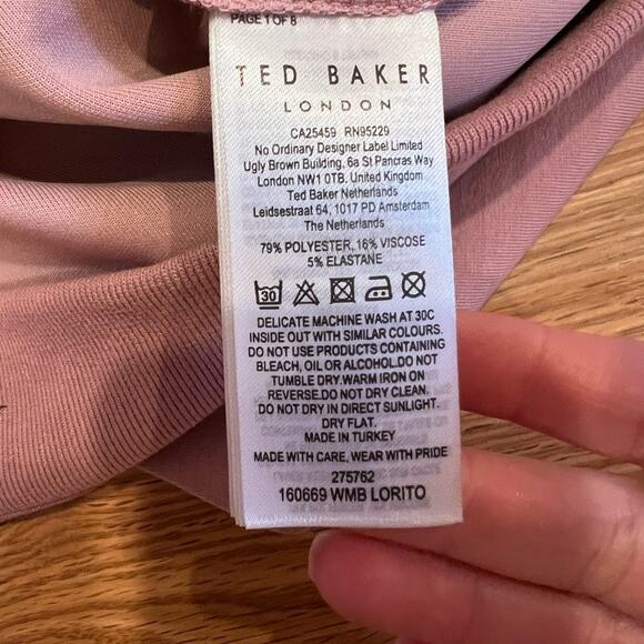 Ted Baker Branded Sweatshirt in Dusty Pink - Picture 9 of 15